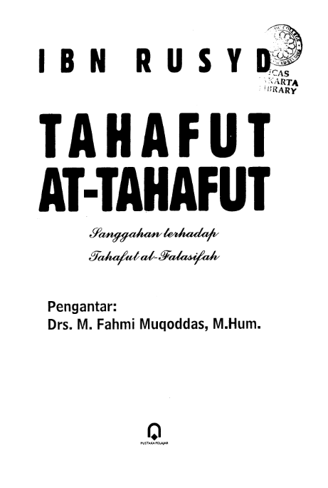 TAHAFUT AT TAHAFUT